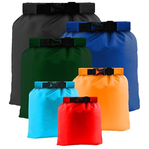 Kisangel 2 Sätze wasserdichte Outdoor-Tasche Miserabel Vakuum Große Gefrierbeutel Nass Aufbewahrungstasche Protect wasserdichte Campingtasche Trockenbeutel Polyester-TAFT-gewebe 6 Stück * 2 von Kisangel