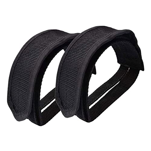 Kisangel 2St Fahrradgürtel Bike Accessories Fahrrad-Pedalriemen-Verstärkung Fußpedale Fahrradhandschuhe für Herren Radfahren Zubehör für Heimtrainer tragbare Ersatzgurte Nylon Black von Kisangel