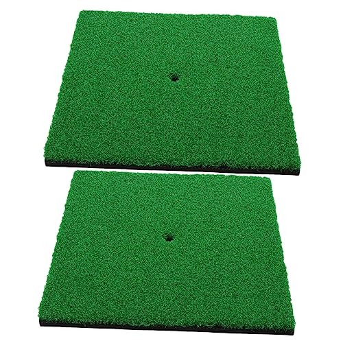 Kisangel 2St Golfpad Golf übungsmatte golfübungsgeräte Golfing Accessory Golf Hitting mat Golf mat for Parks Golfgriffe Netz Spiel Golf-Rasenmatte Trainingsmatte aus Nylongras Light Green von Kisangel