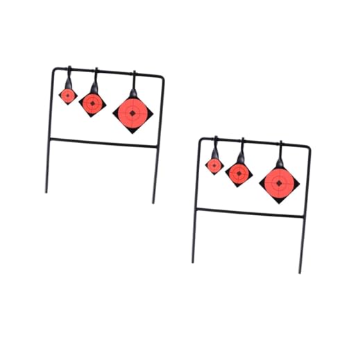Kisangel 2St Zielscheibe schießen schießspiele Wetterbeständig Metallziel Übung üben Stahlziele für Bogenschießen Werfer Skeet Netz Jagdpraxis zielt auf Metall 5 mm Kohlenstoffstahl Black von Kisangel