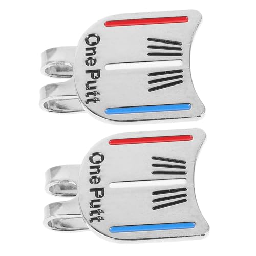 Kisangel 2st Golfhut-Clip Golfzubehör Golf-Marker- Golf-Marker-Hut-Clip Golfhutverzierung Ballmarker Hutmarker Dekorativer Hutclip-Marker Dekorative Golfmarker Silver Magnet von Kisangel