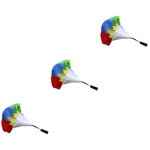 Kisangel 3 Stück Fußball Widerstands Fallschirm Sportlicher Stärke Regenschirm Krafttrainings Regenschirm Körperliche Fitness Regenschirm Bunte Laufausrüstung von Kisangel