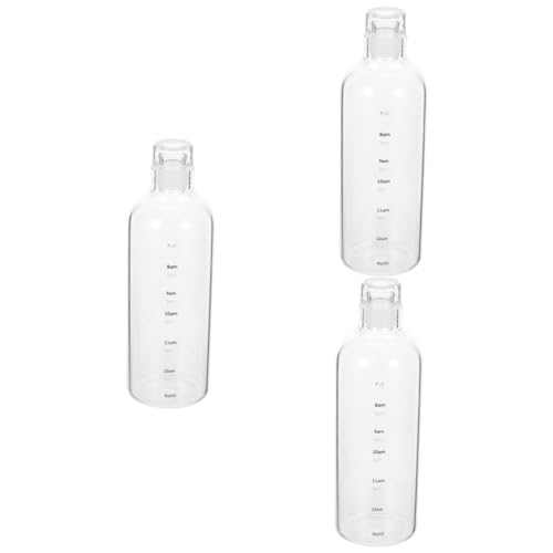 Kisangel 3St Wasserglas mit Zeitskala Wasserflasche Wasserbehälter für das Fitnessstudio Sporttrinkflasche Fitness trinkflasche Fittness trinkflasche Flasche mit Sport Wasserkocher Gummi von Kisangel