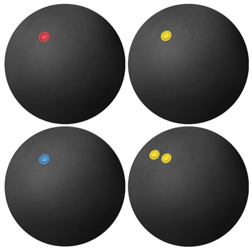 Kisangel 4Pcs Squash Bälle 45 Mm Hochelastizität SquashbäLle Bounce Bälle Für Wettbewerbstraining Und Übung Sportbälle Für Innenschläger Sport Kisangel 4Pcs Squash Bälle 45 Mm Hochelastizität SquashbäLle Bounce Bälle Für Wettbewerbstraining Und Übung Sportbälle Für Innenschläger Sport von Kisangel