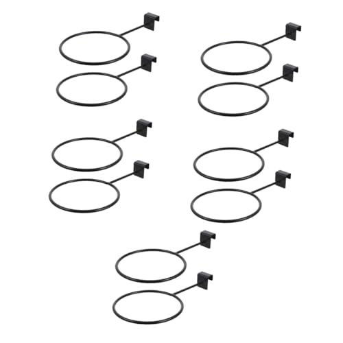 Kisangel 5 Sätze Kugelregal Buisiness Klobürste Wandmontage Werbung Basketball Halterung Reifen Hutständer Dekorativer Basketballständer Bälle Präsentationsständer Eisen Black 2 Stück * 5 von Kisangel