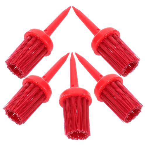 Kisangel 5st Golfgriffe Golfbürsten-t-Shirts Verschleißfeste Ball-t-Shirts Golfballhalter Golfmatten-t-Shirts Golfwagen Golfballschalen Golfzubehör Golf-Tool Bürsten-tees Golf Rot Plastik von Kisangel