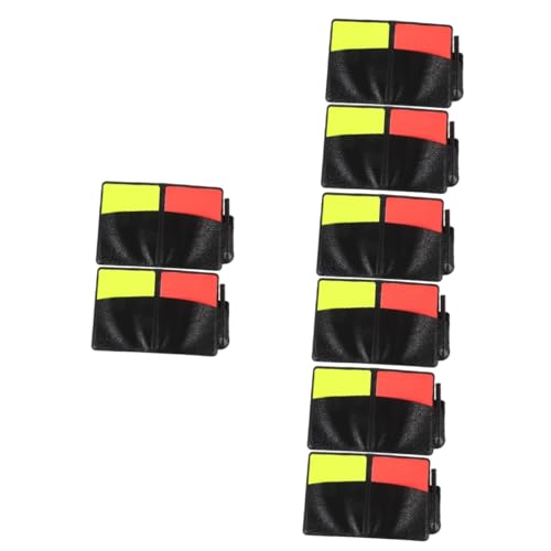 Kisangel 8 Sets Schiedsrichter Grenzflagge Spielzubehör Richterkarte Schiedsrichter Fußball Set Volleyball Schiedsrichterkarte Rote Und Gelbe Warnkarte Sport Schiedsrichterkarte von Kisangel