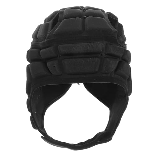 Kisangel Kinderhelm Fußball Kopfbedeckung Rugby-Scrum-Kappe Fußball Kopfschutz Football-Helm Rugby-Helm Rugby-kopfschutz Rugby-Kopfbedeckung Weicher Fußballhelm Weicher Helm Black Schwamm von Kisangel