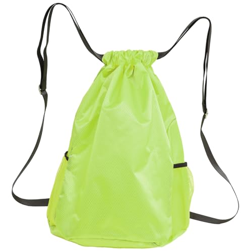 Kisangel Rucksack Mit Kordelzug Große Einkaufstasche Turnbeutel Mit Kordelzug Reisetasche Große Netz-strandtasche Strandtasche Mit Reißverschluss Kreuzfahrt-strandtasche Green Oxford-stoff von Kisangel