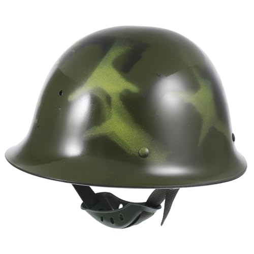 Kisangel Verstellbarer Helm Schützender Hut Schutzkappe Tarnhelm Für Männer Patrouillenhelm Camouflage-Helm Einsatzhelm Mit Kinnriemen Camouflage-Hut Mann Pc-Material Explosionsgeschützt von Kisangel