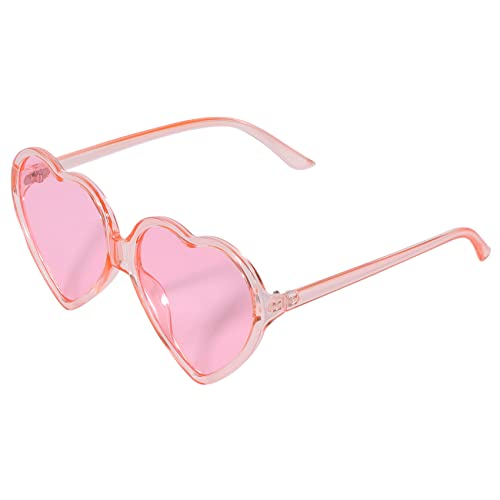 Kissmii 90S Jahre Retro Brille Mode Große Damen Damen Übergroße Förmige Retro Sonnenbrille Niedlich Liebes Brille (Rosa) von Kissmii