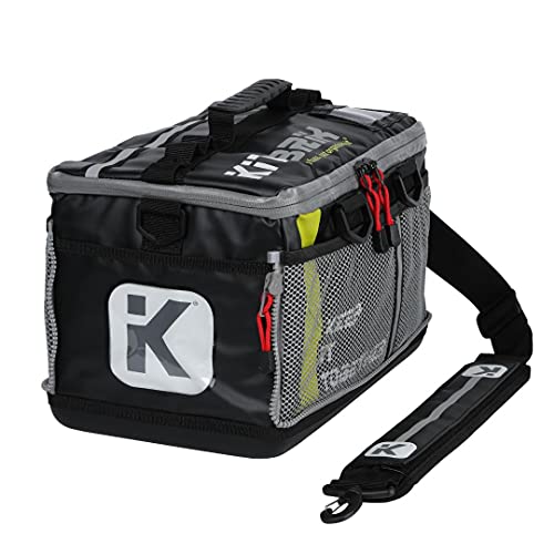 KITBRIX Sportausrüstungstasche - wasserdichte Tasche für Schwimmen, Radfahren, Laufen, Gym, Fußball, Triathlon Transition, Obstacle Course Racing - Schwarz von KitBrix