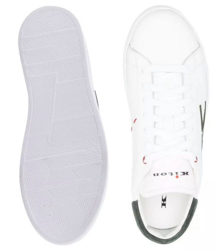 Kiton K-Logo Kalbsleder Schuhe Sneaker Kontrastierender Wildlederabsatz, Lederfutter, Innensohle aus Leder Kiton K-Logo Kalbsleder Schuhe Sneaker Kontrastierender Wildlederabsatz, Lederfutter, Innensohle aus Leder von Kiton