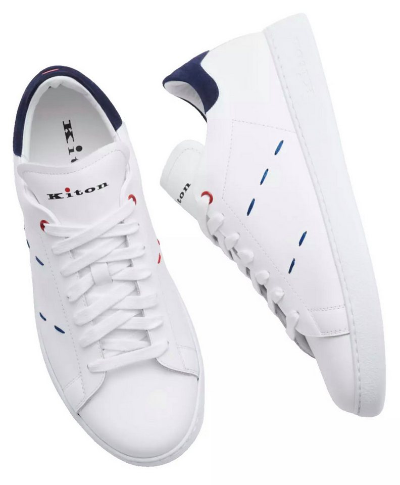 Kiton Top-Stitched Leder Ciro Paone Sneakers Sneaker Branding auf der Zunge, Fersenkappe aus weichem Wildleder Kiton Top-Stitched Leder Ciro Paone Sneakers Sneaker Branding auf der Zunge, Fersenkappe aus weichem Wildleder von Kiton