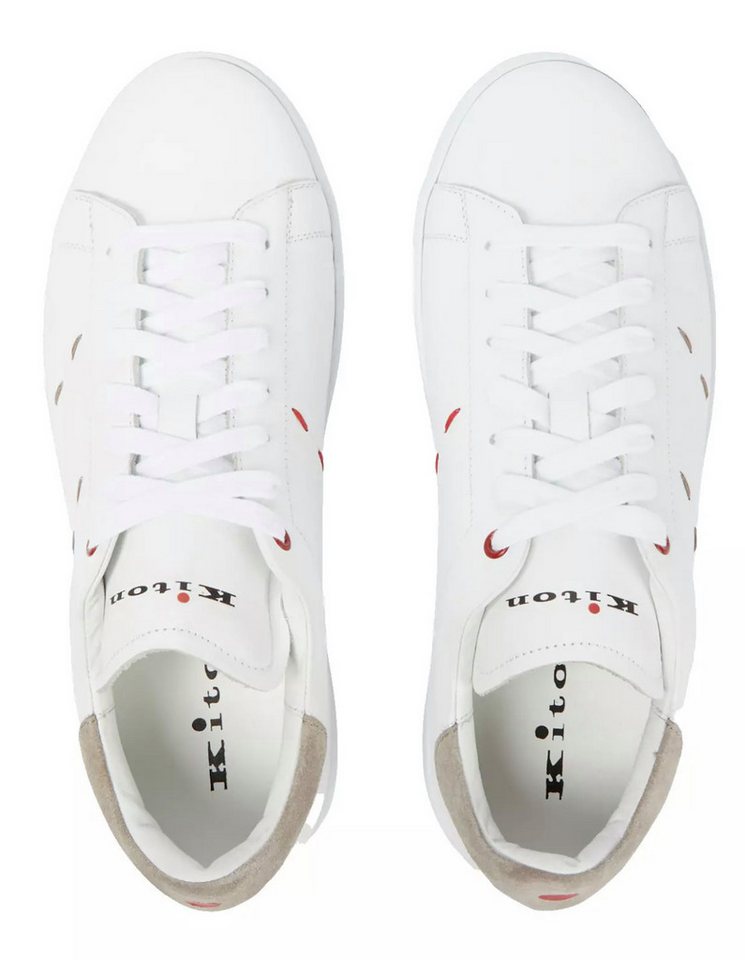 Kiton Top-Stitched Leder Ciro Paone Sneakers Sneaker Branding auf der Zunge, Fersenkappe aus weichem Wildleder Kiton Top-Stitched Leder Ciro Paone Sneakers Sneaker Branding auf der Zunge, Fersenkappe aus weichem Wildleder von Kiton
