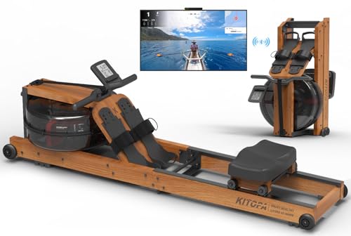 Kitopa Rudergerät für Zuhause aus Eiche, Klappbar Rudergerät mit Bluetooth Display & Verstellbarer Handy-Halter, Rudergerät Wasser mit 30 Tage kostenlose Kinomap-Mitgliedschaft, Max Benutzerhöhe 2m Kitopa Rudergerät für Zuhause aus Eiche, Klappbar Rudergerät mit Bluetooth Display & Verstellbarer Handy-Halter, Rudergerät Wasser mit 30 Tage kostenlose Kinomap-Mitgliedschaft, Max Benutzerhöhe 2m von Kitopa