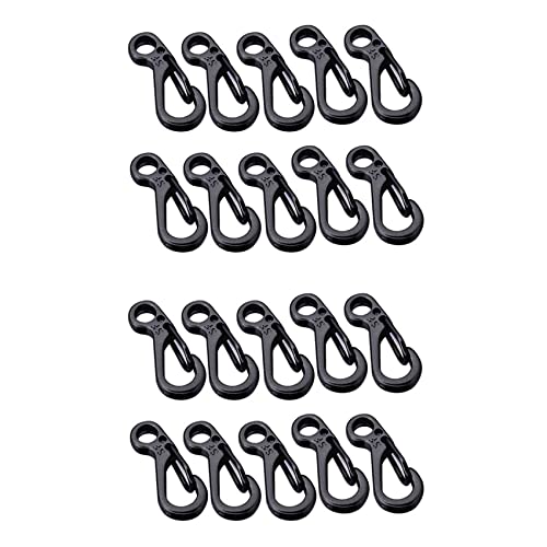 Kiudduy 20PCS / Lot Mini Spring Rucksack Verschluesse Klettern Karabiner EDC Keychain Camping Flasche Haken Paracord Survival Gear - Schwarz von Kiudduy