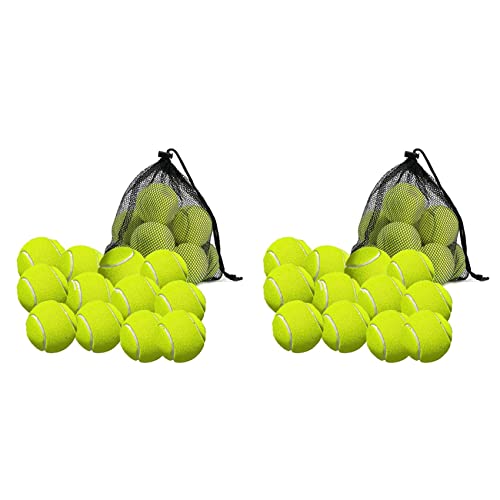 Kiudduy 24 Pack Tennis Bälle mit Tasche Zur Aufbewahrung - Gute Qualität, Dickwandige Tennis Bälle von Kiudduy