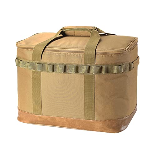 Kivvlbzeq Outdoor Camping Meal Bag GroßE Aufbewahrungstasche Lampe Geschirrtasche Camping Werkzeug Picknick Camp Reisetasche Camping Aufbewahrungstasche Khaki von Kivvlbzeq