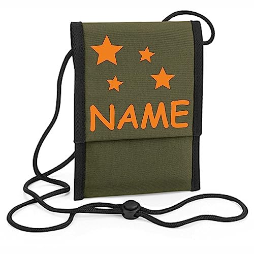 Kiwistar - Brustbeutel grün - Geldbeutel zum umhängen - Geldbörse für Jungen & Mädchen mit Namen individuell personalisiert - Motiv Sterne Kiwistar - Brustbeutel grün - Geldbeutel zum umhängen - Geldbörse für Jungen & Mädchen mit Namen individuell personalisiert - Motiv Sterne von Kiwistar