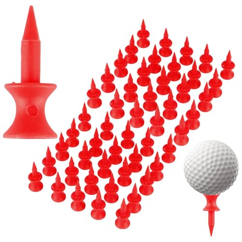 Kixolazr Kurze Golf-Tees,Farbige Golf-Tees - Doppelschichtige Golf-Tees tragbar | 50/100 Stück Wiederverwendbare Hochleistungs-Golf-Tee-Golfausrüstung für Damen und Herren von Kixolazr