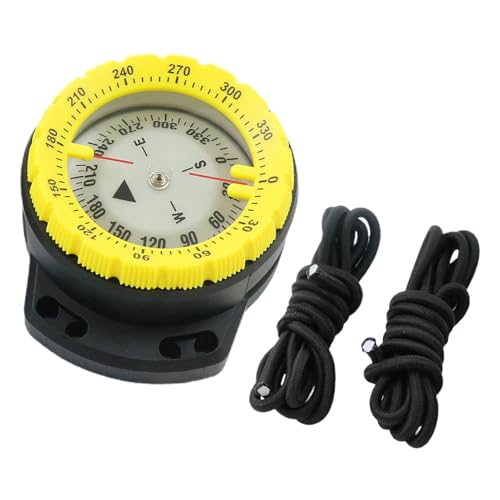 Kixolazr Tauchkompass – Wasserabweisender Unterwasser-Tauchkompass mit Seil, leuchtender Kompass mit Seitenfenster, Tauchzubehör für einfache Navigation von Kixolazr