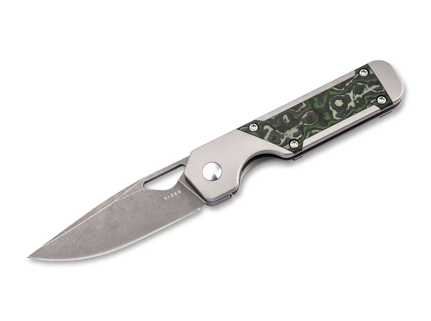 Kizer Taschenmesser Kizer Mini Militaw Titanium CF Jungle Wear Kizer Taschenmesser Kizer Mini Militaw Titanium CF Jungle Wear von Kizer