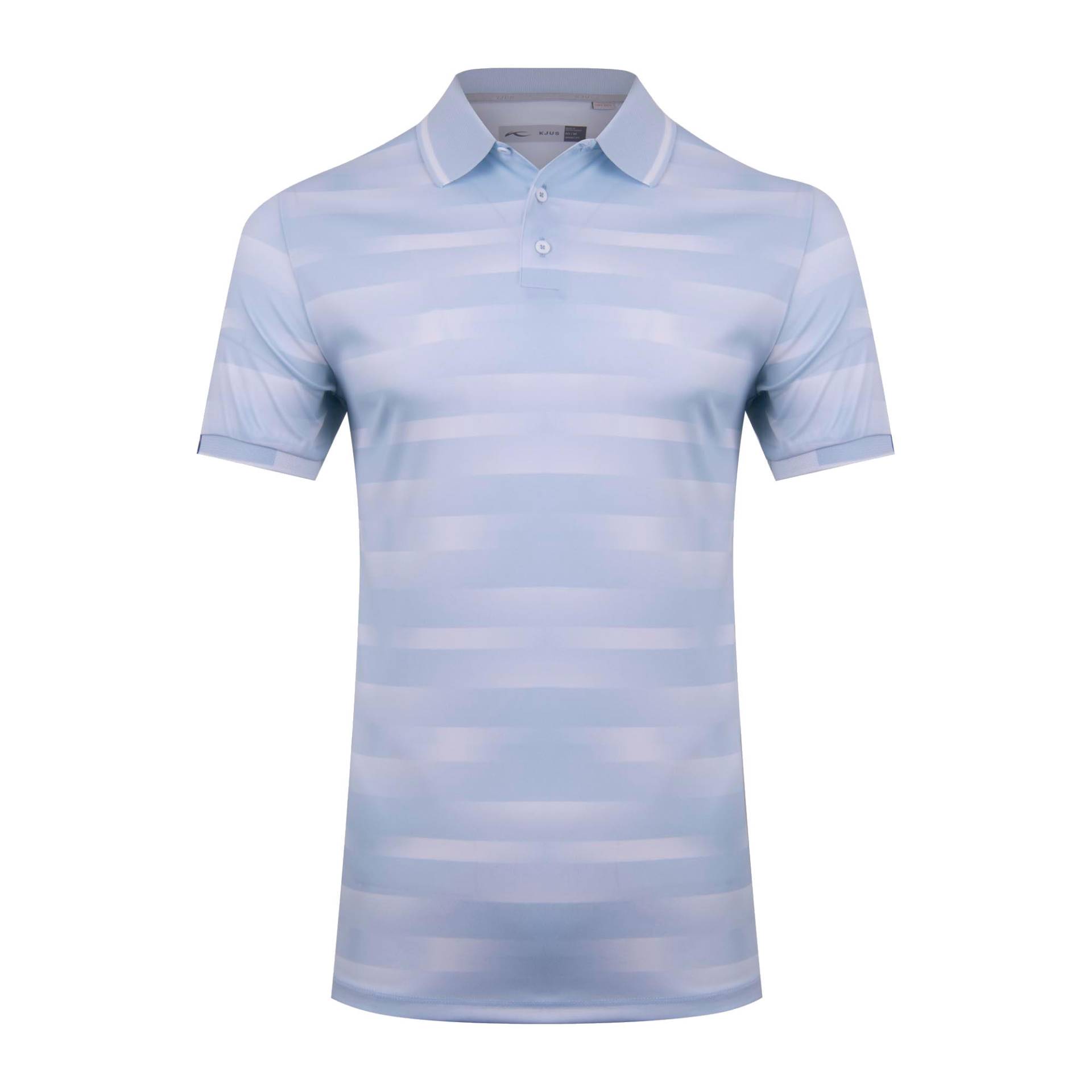 Kjus Spot Printed Polo White-Crystal Blue von Kjus