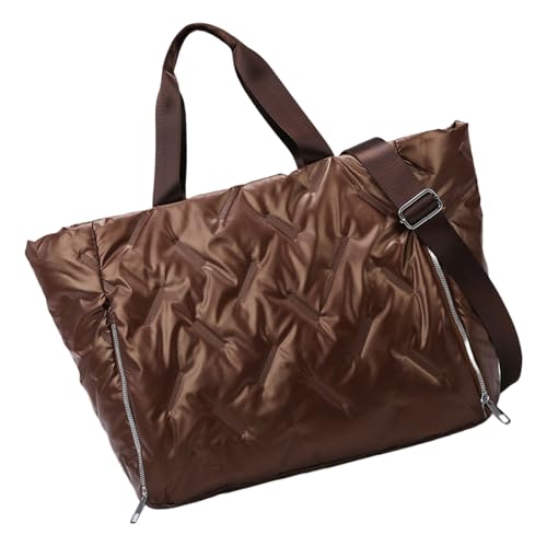 Turnbeutel Große Kapazität Handtasche Reisetasche Modische Fitness Tasche Sportmatte Tasche Wochenendtasche Tragbare Umhängetasche, dunkelbraun Turnbeutel Große Kapazität Handtasche Reisetasche Modische Fitness Tasche Sportmatte Tasche Wochenendtasche Tragbare Umhängetasche, dunkelbraun von Klaisy