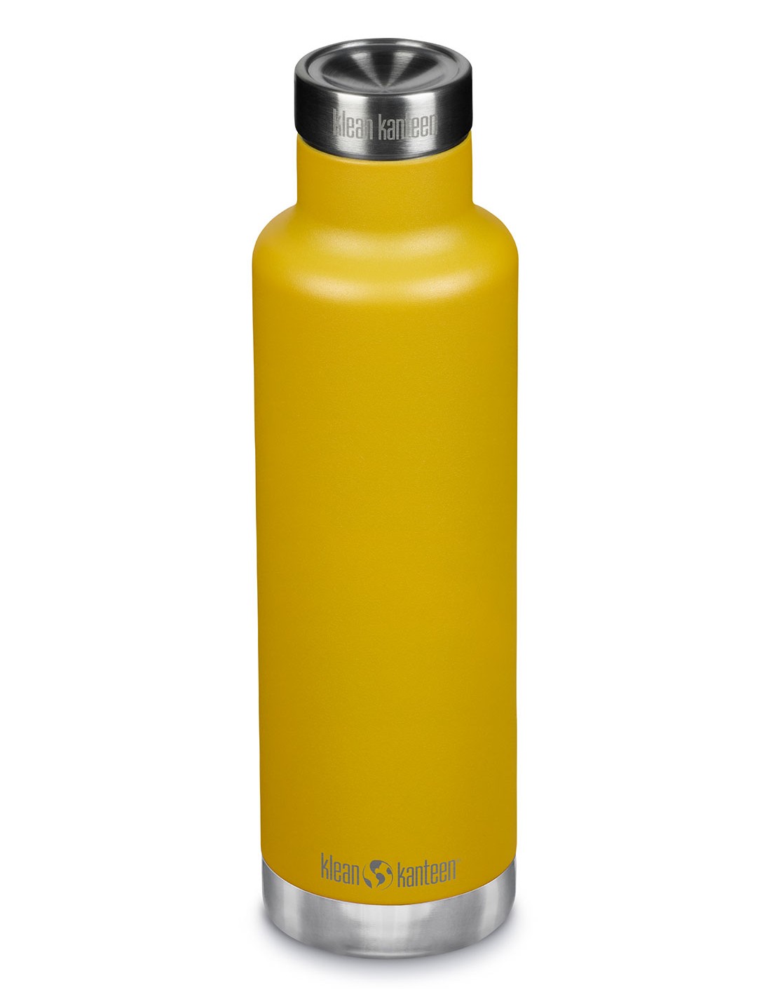 Klean Kanteen Edelstahl Isolierflasche Classic 750ml Pour Through Cap, Manigold Trinkflaschenvolumen - 0,75 Liter, Trinkflaschenfarbe - Yellow, von Klean Kanteen