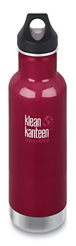 Klean Kanteen Klassische Edelstahl-Wasserflasche mit Schlaufenkappe, doppelwandig, isoliert, 340 ml, Rübenwurzel von Klean Kanteen