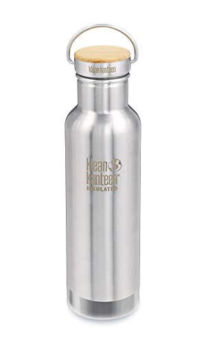 Klean Kanteen Reflect Vacuum Insulated Trinkflasche mit Stainless Unibody Bamboo Cap Brushed Stainless 592ml/20oz von Klean Kanteen