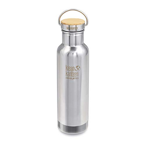 Klean Kanteen Reflect Vacuum Insulated Trinkflasche mit Stainless Unibody Bamboo Cap Mirrored Stainless 592ml/20oz von Klean Kanteen