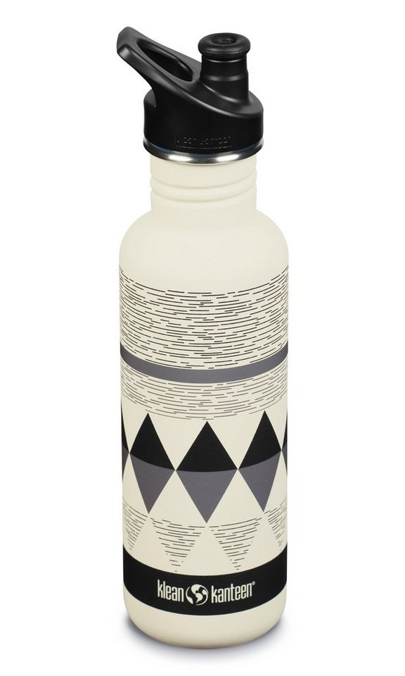 Klean Kanteen Trinkflasche, Klean Kanteen Edelstahl Trinkflasche 800ml - Pepper Ridge mit Sport Cap von Klean Kanteen