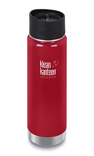 Klean Kanteen Wide Vakuumisoliert mit Cafe Cap 2.0 Trinkflasche, Mineral Red, L von Klean Kanteen