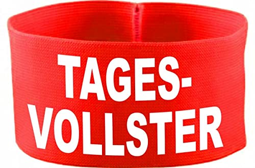 Kleiner Fratz gummielastische Armbinde 10 cm personalisiert mit TAGESVOLLSTER (Farbe rot) (Gr. 3XL - 33 cm) von Kleiner Fratz