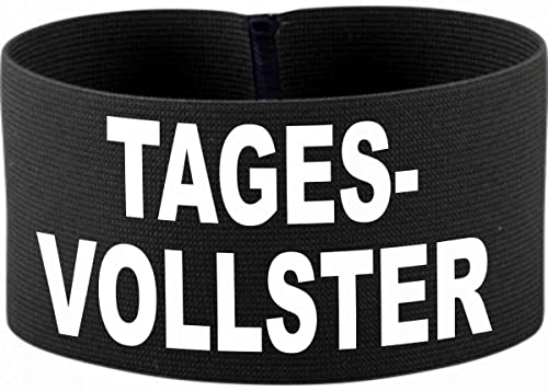 Kleiner Fratz gummielastische Armbinde 10 cm personalisiert mit TAGESVOLLSTER (Farbe schwarz) (Gr. 3XL - 33 cm) von Kleiner Fratz