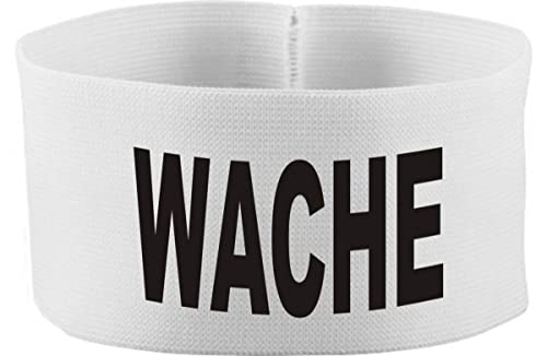 Kleiner Fratz gummielastische Armbinde 5 cm Bedruckt mit WACHE (Farbe Weiss) (Gr. Senior - 28 cm) von Kleiner Fratz