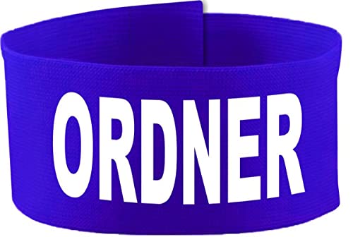 Klett Armbinde 5 cm Bedruckt mit Ordner (Farbe Royalblau) (Gr. Senior - 25-35 cm) von Kleiner Fratz