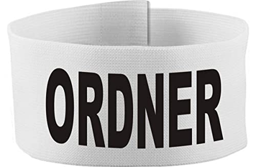 Klett Armbinde 5 cm Bedruckt mit Ordner (Farbe Weiss) (Gr. 3XL - 35-45 cm) von Kleiner Fratz