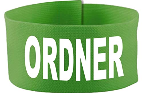 Klett Armbinde 5 cm Bedruckt mit Ordner (Farbe limegrün) (Gr. 3XL - 35-45 cm) von Kleiner Fratz