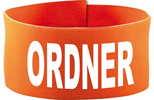 Klett Armbinde 5 cm Bedruckt mit Ordner (Farbe orange) (Gr. 3XL - 35-45 cm) von Kleiner Fratz