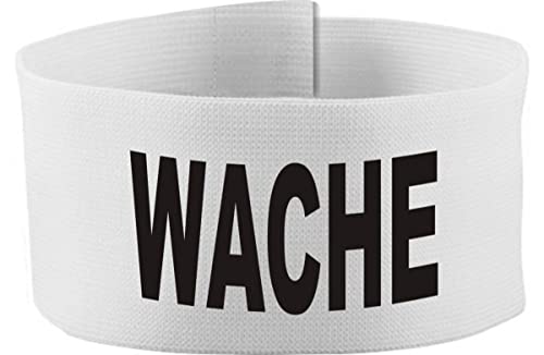 Klett Armbinde 5 cm Bedruckt mit WACHE (Farbe Weiss) (Gr. Senior - 25-35 cm) von Kleiner Fratz