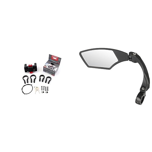 KLICKfix Zubehör Lenkeradapter mit Schloss, Schwarz, 26.0 & 32.0mm & M-Wave SPY Space Fahrradspiegel, schwarz KLICKfix Zubehör Lenkeradapter mit Schloss, Schwarz, 26.0 & 32.0mm & M-Wave SPY Space Fahrradspiegel, schwarz von KlickFix