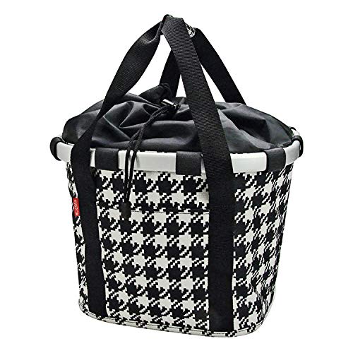 KlickFix Damen Klappkorb Bikebasket Fifties Lenkerkorb, Fifties Black, 26 x 35 38 cm EU von KlickFix