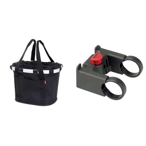 KlickFix Fahrradtasche Bikebasket, schwarz, 26 x 35 x 38 cm, 15 litres, 0303S & Zubehör Lenkeradapter mit 31.8 Mm, schwarz, one Size KlickFix Fahrradtasche Bikebasket, schwarz, 26 x 35 x 38 cm, 15 litres, 0303S & Zubehör Lenkeradapter mit 31.8 Mm, schwarz, one Size von KlickFix