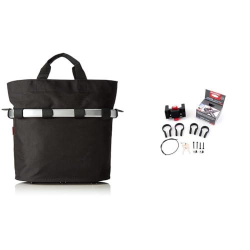 KlickFix Unisex-Adult Farradtaske Bikebasket Oval Sort Fahrradkorb, Schwarz, 34 x 31 17.5 cm EU & Zubehör Lenkeradapter mit Schloss, Schwarz, 26.0 & 32.0mm KlickFix Unisex-Adult Farradtaske Bikebasket Oval Sort Fahrradkorb, Schwarz, 34 x 31 17.5 cm EU & Zubehör Lenkeradapter mit Schloss, Schwarz, 26.0 & 32.0mm von KlickFix