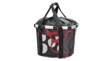 klickfix bikebasket lenker tasche grau rot ringe von Klickfix