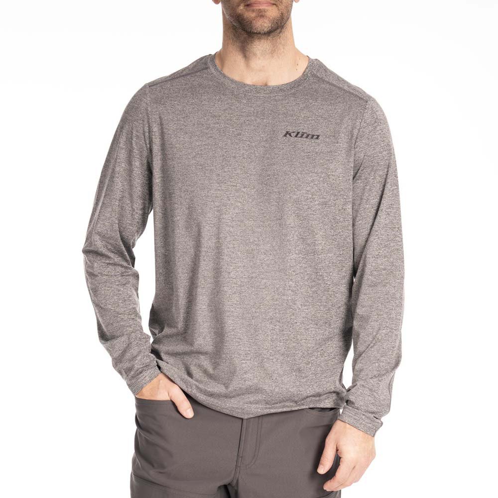 Klim Static Peak Long Sleeve T-shirt Grau M Mann von Klim