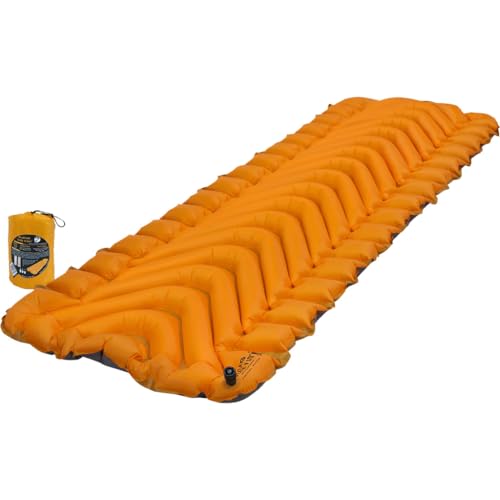 Klymit Unisex's Insulated Static V Lite Sleeping Pad, Orange, One Size von Klymit